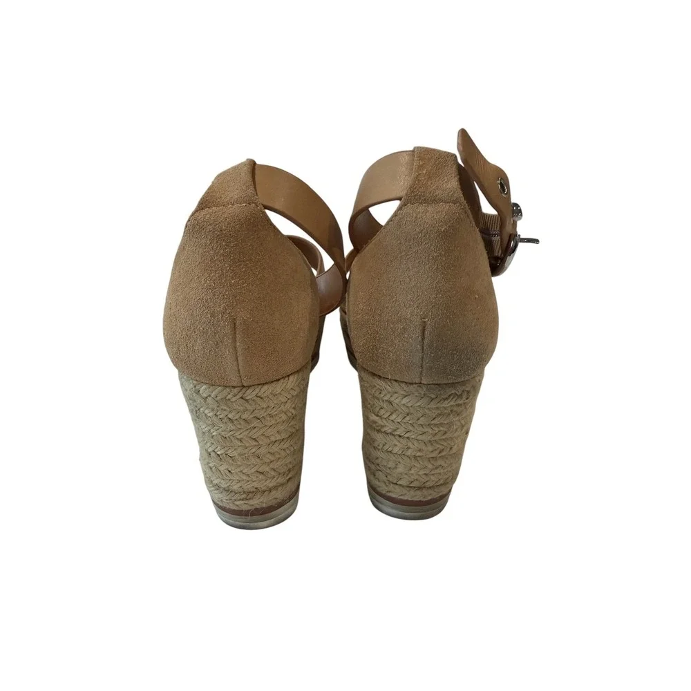 Marc Fisher Tan Espadrille Wedge Sandals, 9
